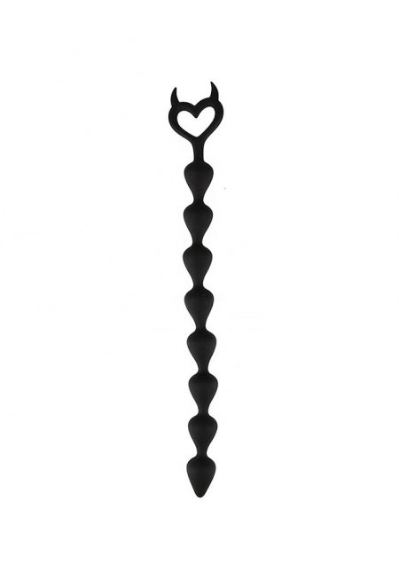 Black anal beads silicone